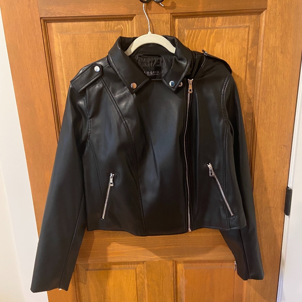 Faux Leather Moto Jacket